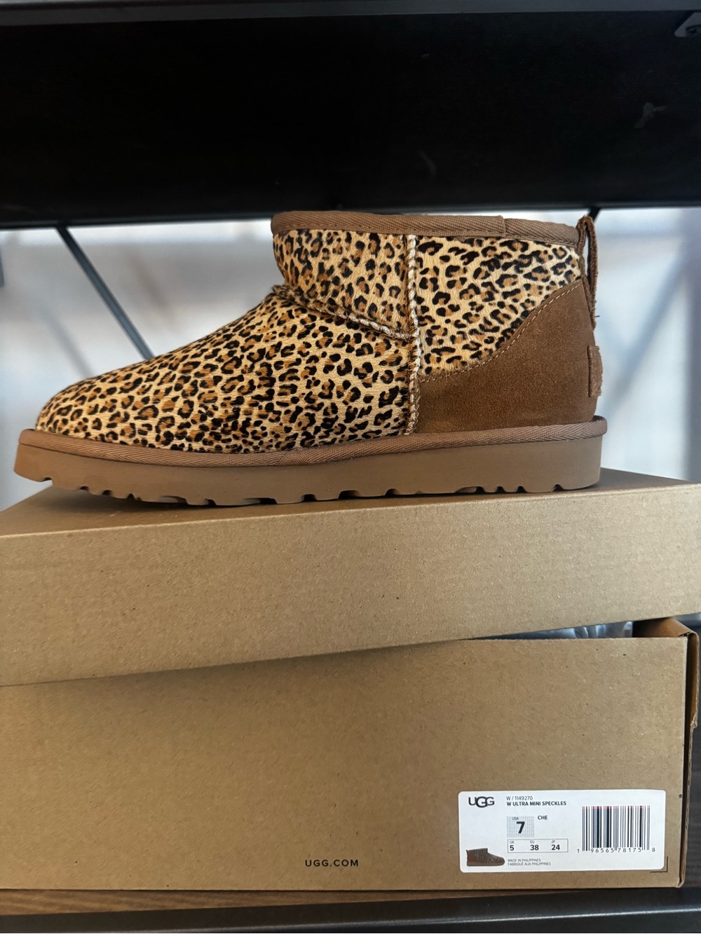 UGG Ultra Mini Speckles Leopard Boots